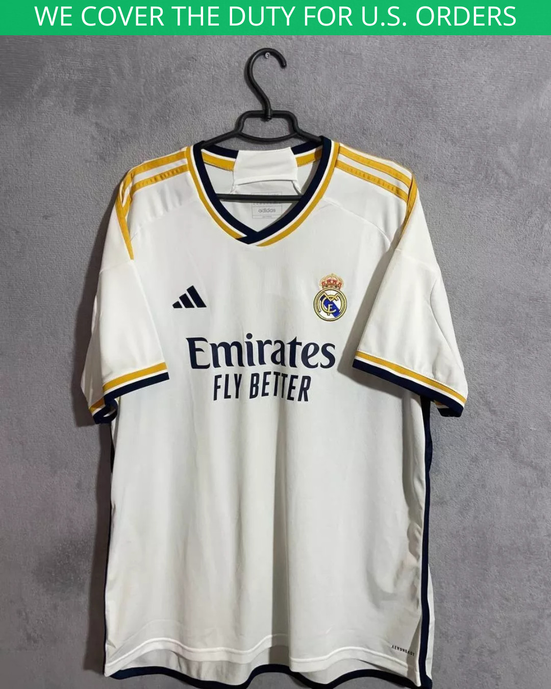 Real Madrid Jersey Home Football Soccer Shirt 2023 Adidas Camiseta  Men Size 2XL