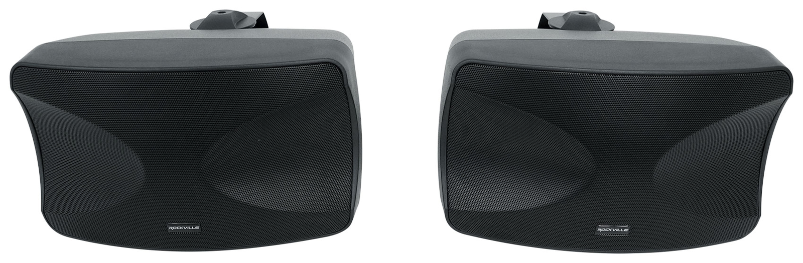 Pair Rockville WET-44 PRO Dual 4" 4-Way Swivel 70V Commercial Speakers in Black