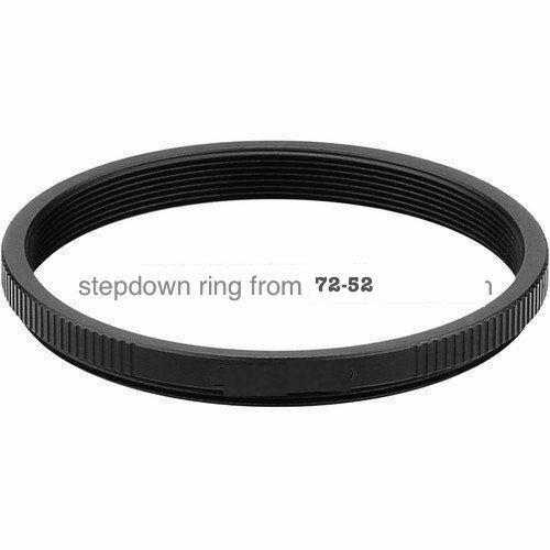 52-72 adapter ring to use 72mm lenses on 52mm thread lens