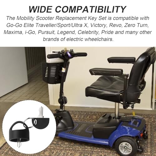 Pride Mobility Scooter Replacement Key Set Compatible with Go-Go Elite Traveller
