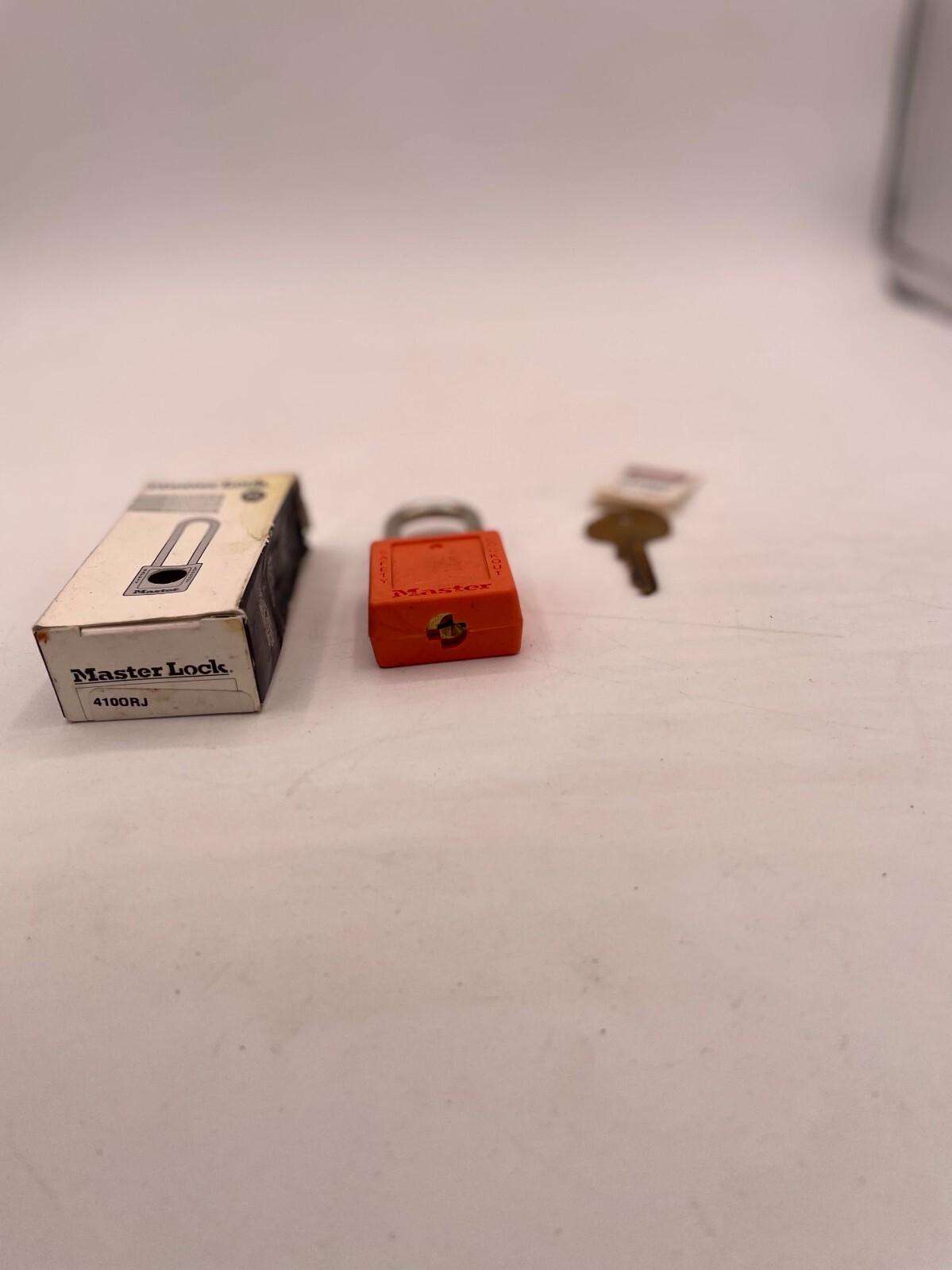 Master Lock 410ORJ Lockout Padlock Orange Durable Lightweight with Master Key
