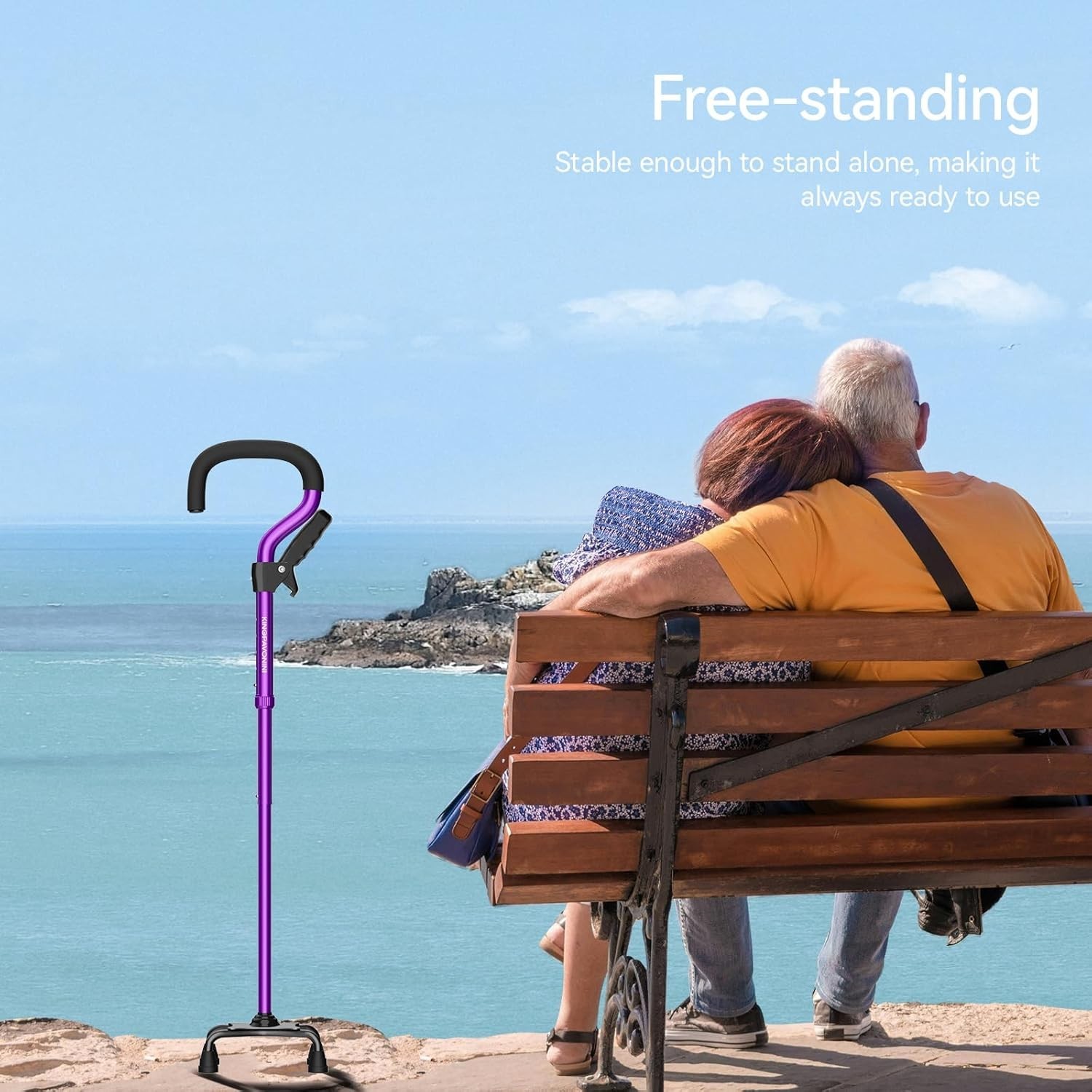Adjustable Folding Cane for Stability - Ideal for Recovery & Mobility