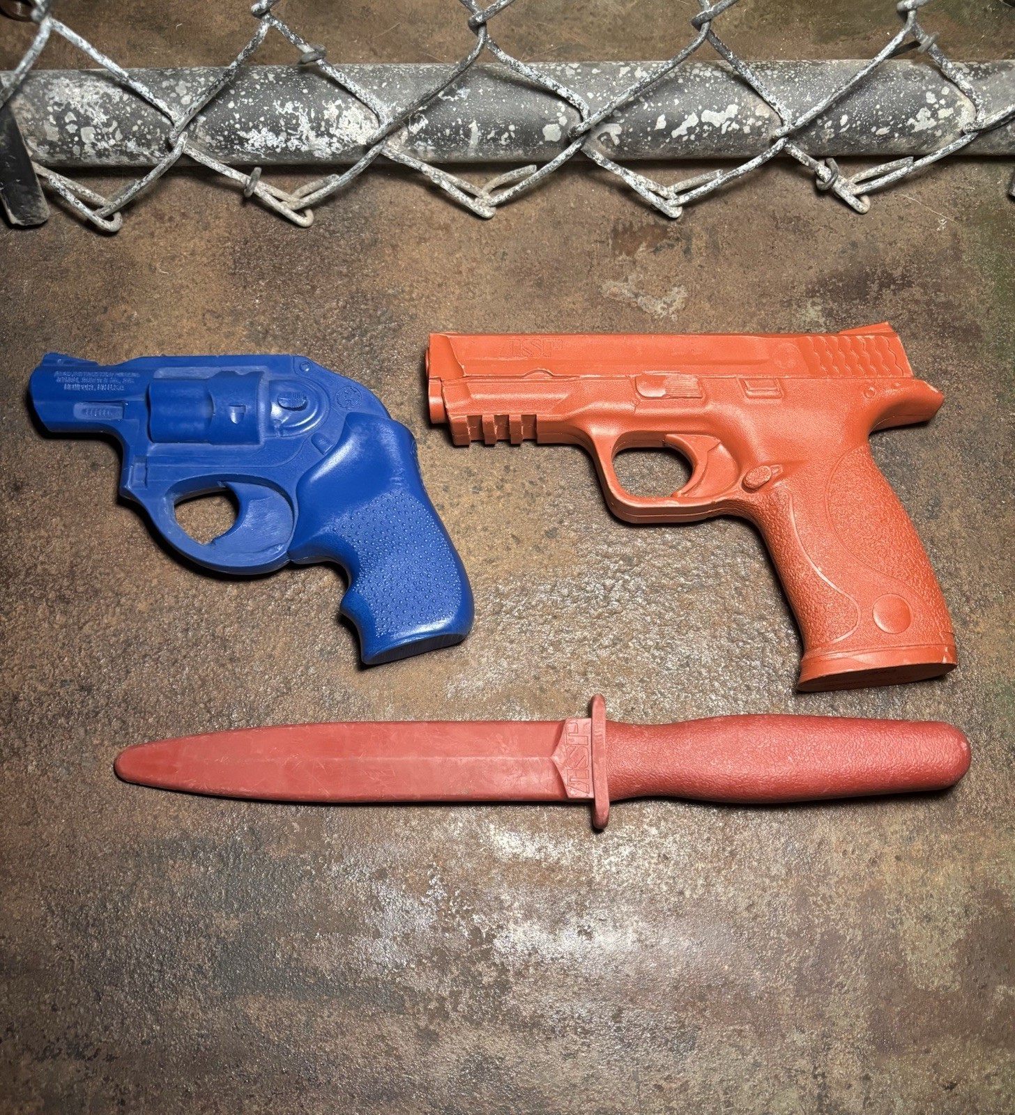 Trio Of Rubber Training Guns And Knife ASP Ruger LCR