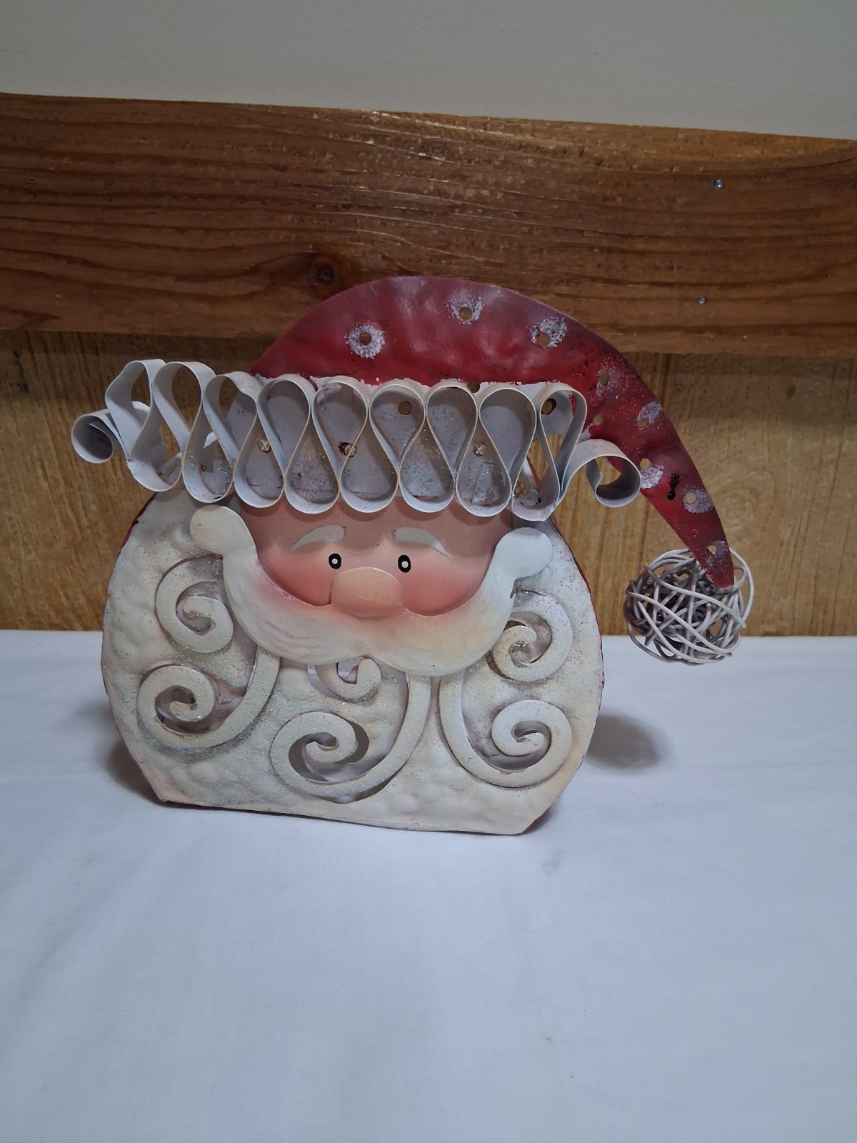 Santa Face Metal Basket
