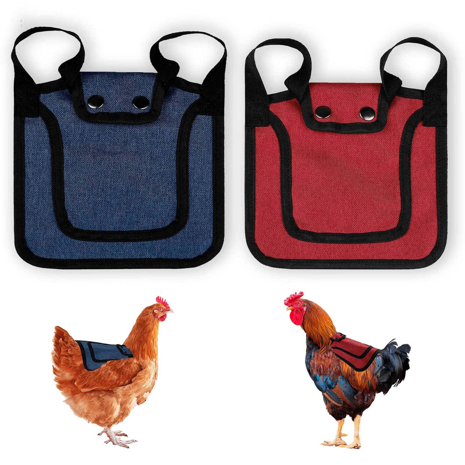 2 Pieces Premium Chicken Saddle for Hens and Roosters, Outdoor Hen Saddles wi...