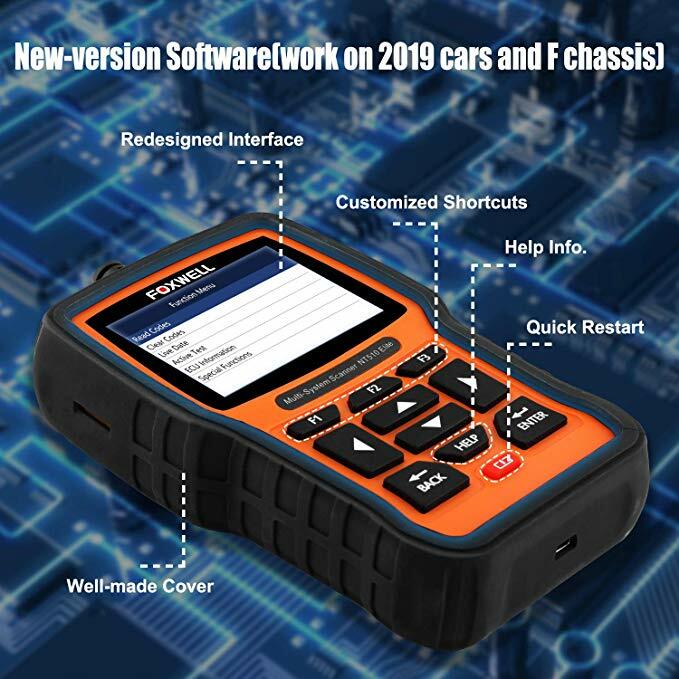Foxwell NT510 Elite OBD2 Scanner Diagnostic For GM Full System ABS SRS DPF TPMS