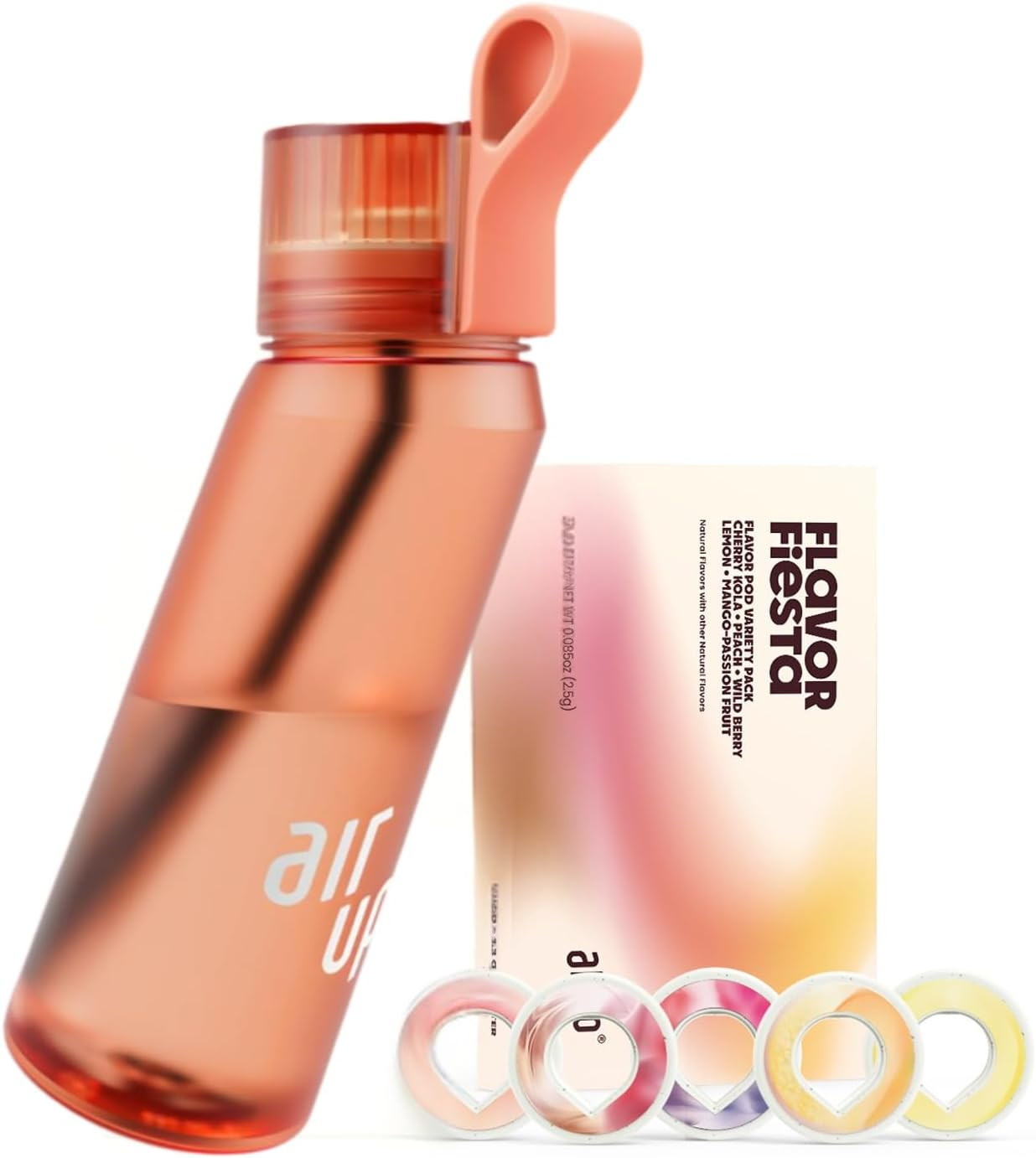 Water Bottle (22 Oz) for School, Sports, Gym | Includes 5 Scent Pods & Straw | F