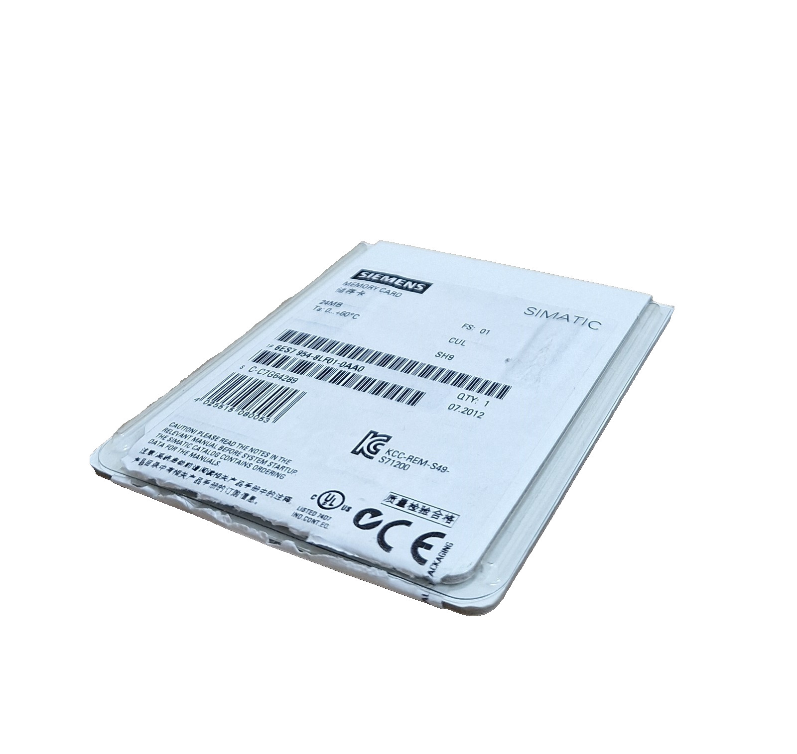 6ES7 954-8LF01-0AA0 SIEMENS MEMORY CARD 24MB [NEW]