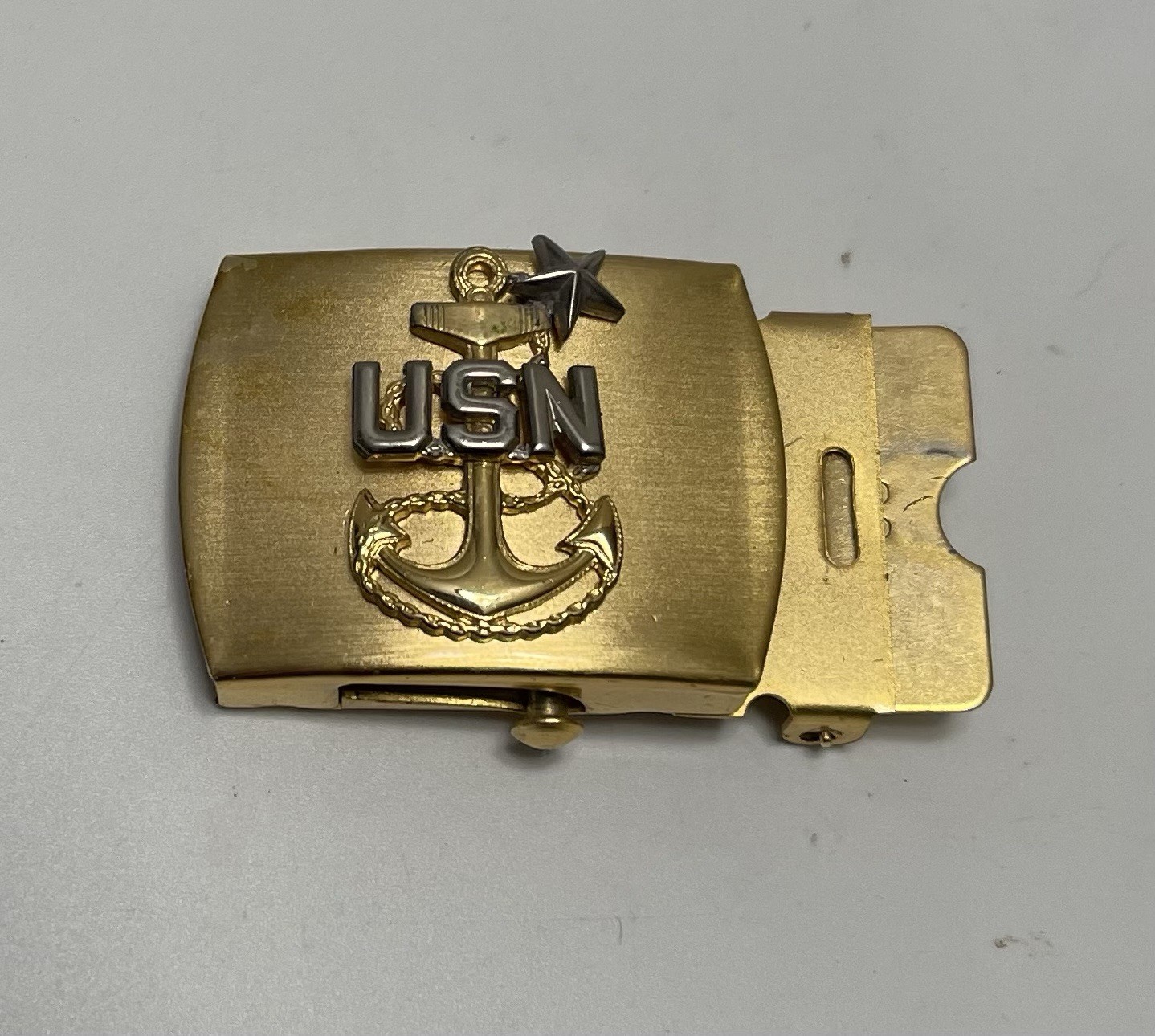 U.S. NAVY BELT BUCKLE  E8  CHIEF PETTY OFFICER SENIOR , Excellent