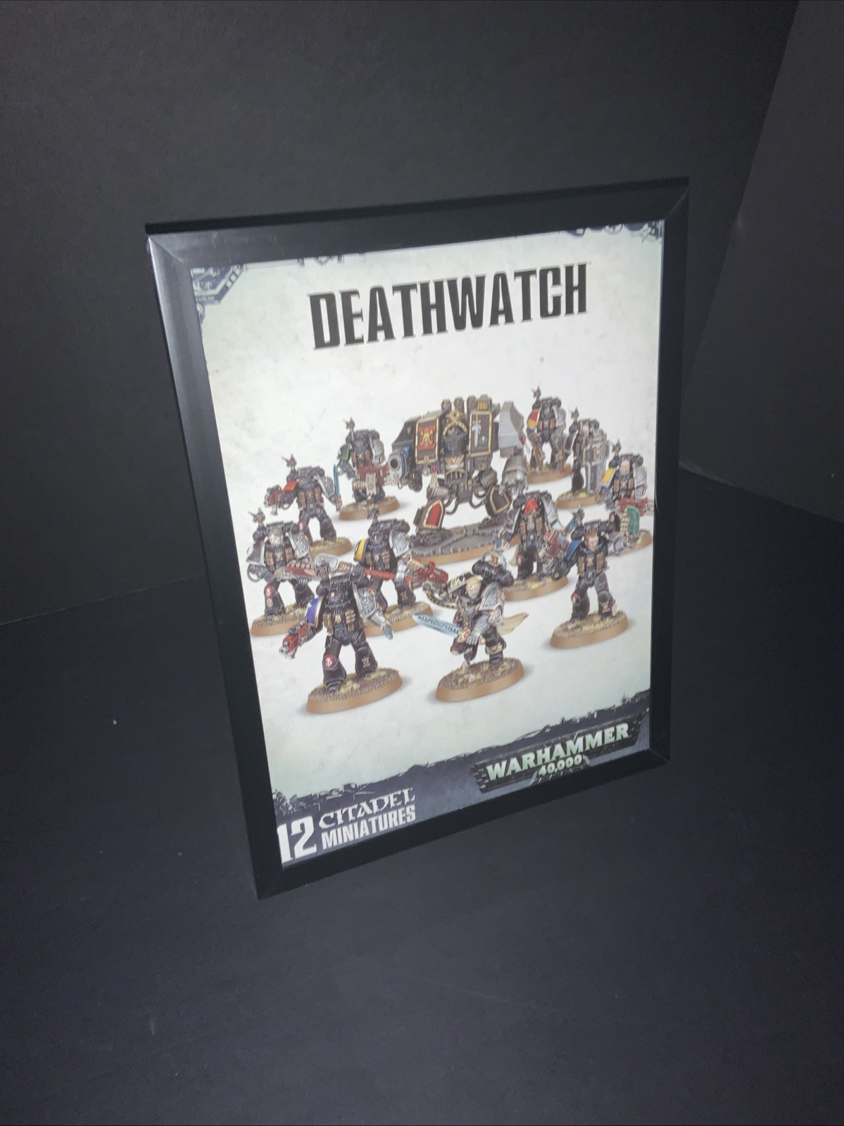 Framed DEATHWATCH Start Collecting Box Art Space Marines Warhammer 40K Art OOP