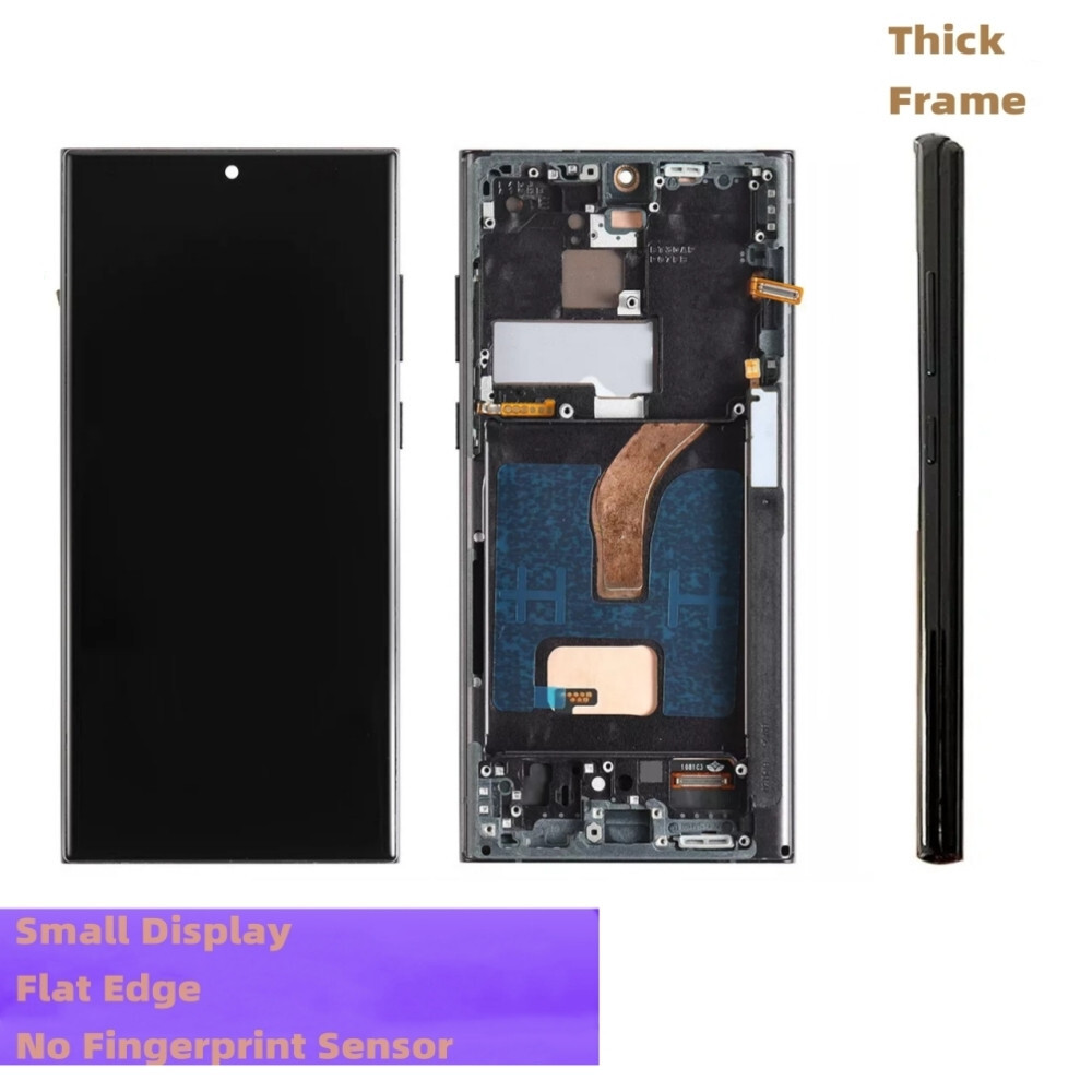 For Samsung Galaxy S22 Ultra 5G S908U/U1 Incell LCD Display Touch Screen Frame