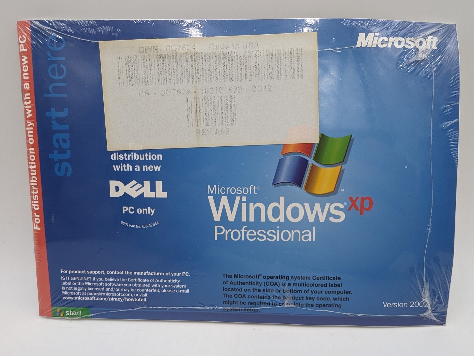 NEW Microsoft Windows XP Professional SP 1a Reinstallation CD 2002 For Dell