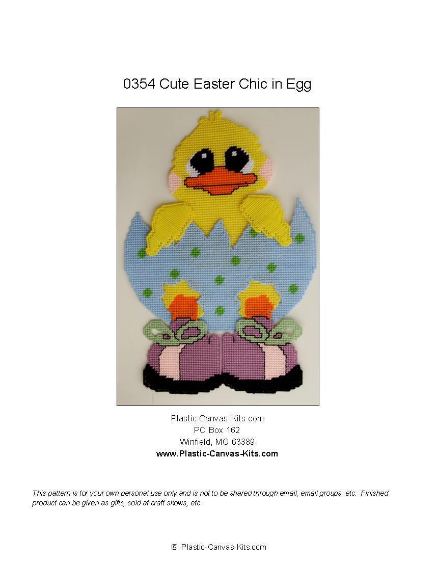 Cool Easter Chic in Egg Wall Hanging-Plastic Canvas Pattern or Kit