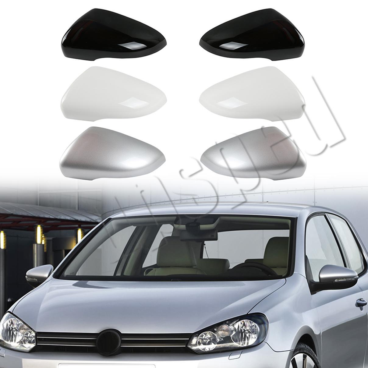 Left Right Side Car Rearview Mirror Cap Cover For VW Golf 6 MK6 GTI 2010-2013