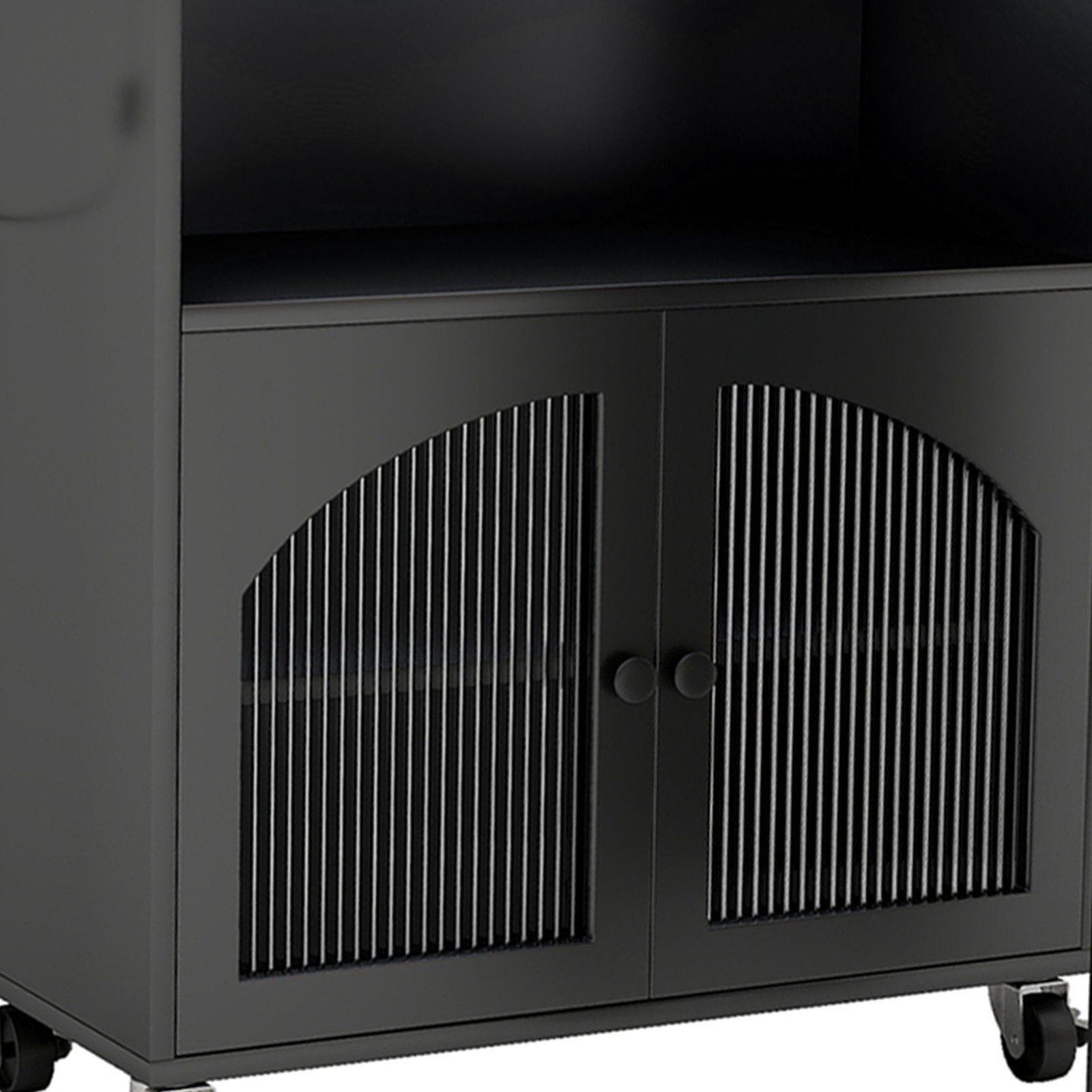 Rolling Kitchen Island Table With LED Light Power Outlets For Kitchen SSNI