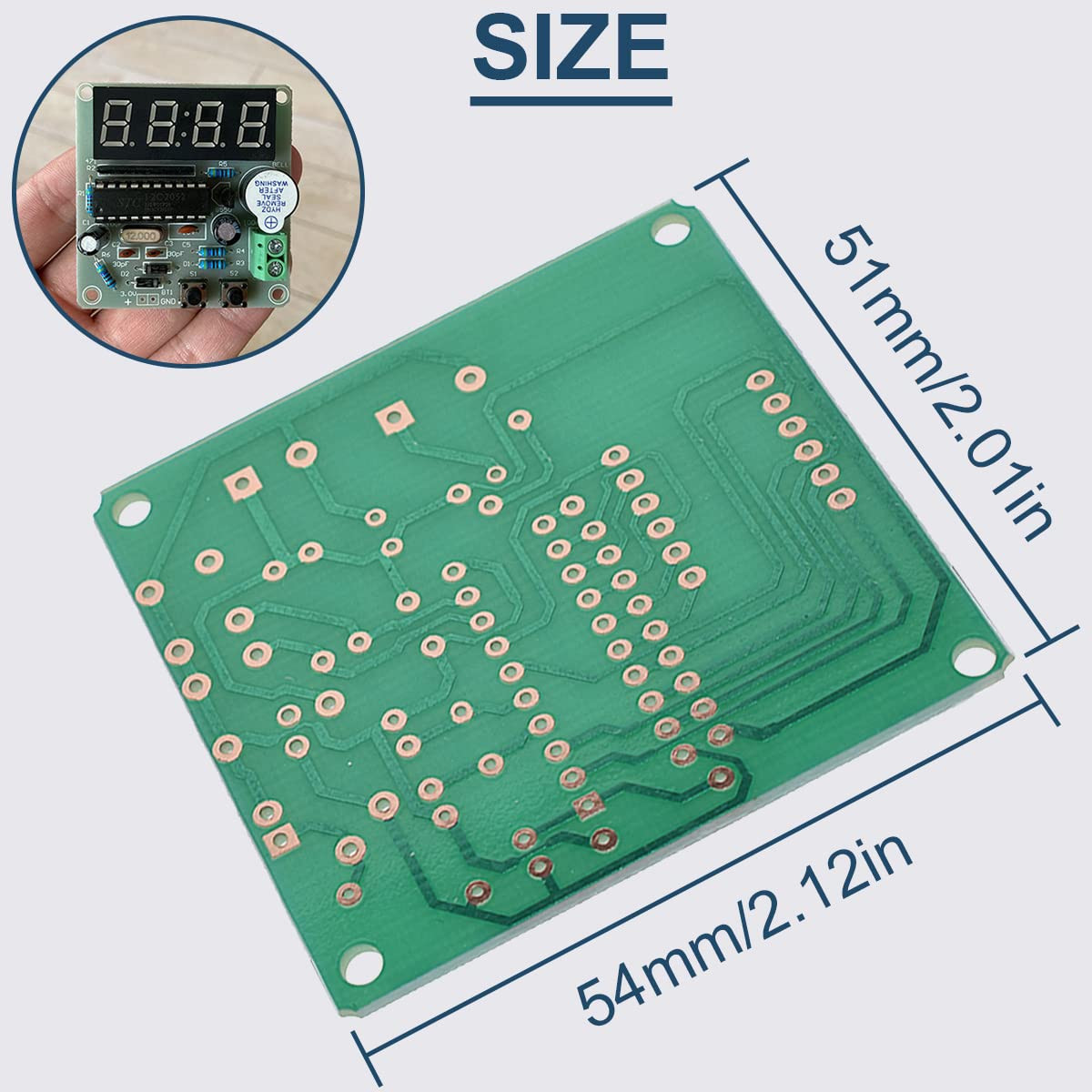 4 Bits Digital Electronic Clock DIY Kit PCB Soldering Practice for Curriculum