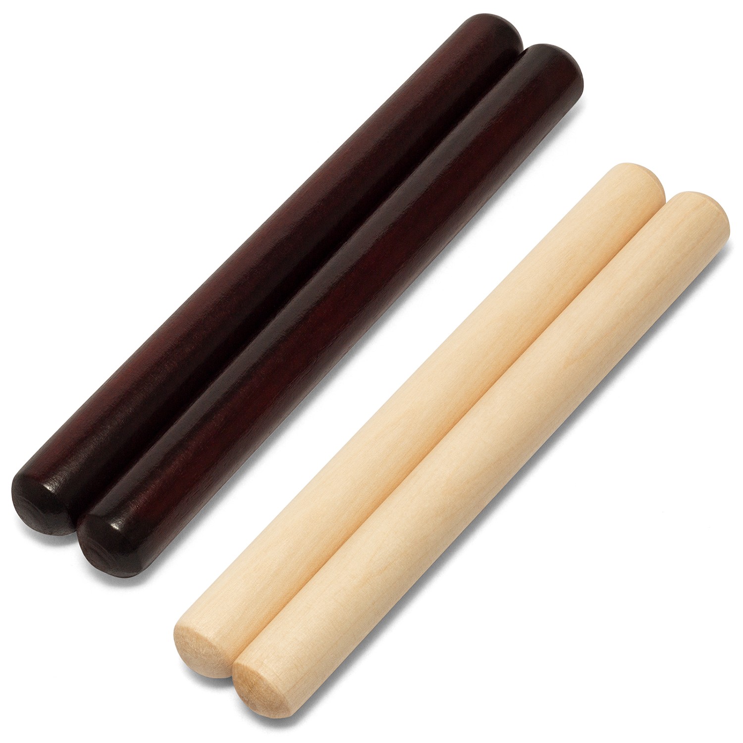 Tiger Claves - Natural and Redwood Wooden Claves (Pair)