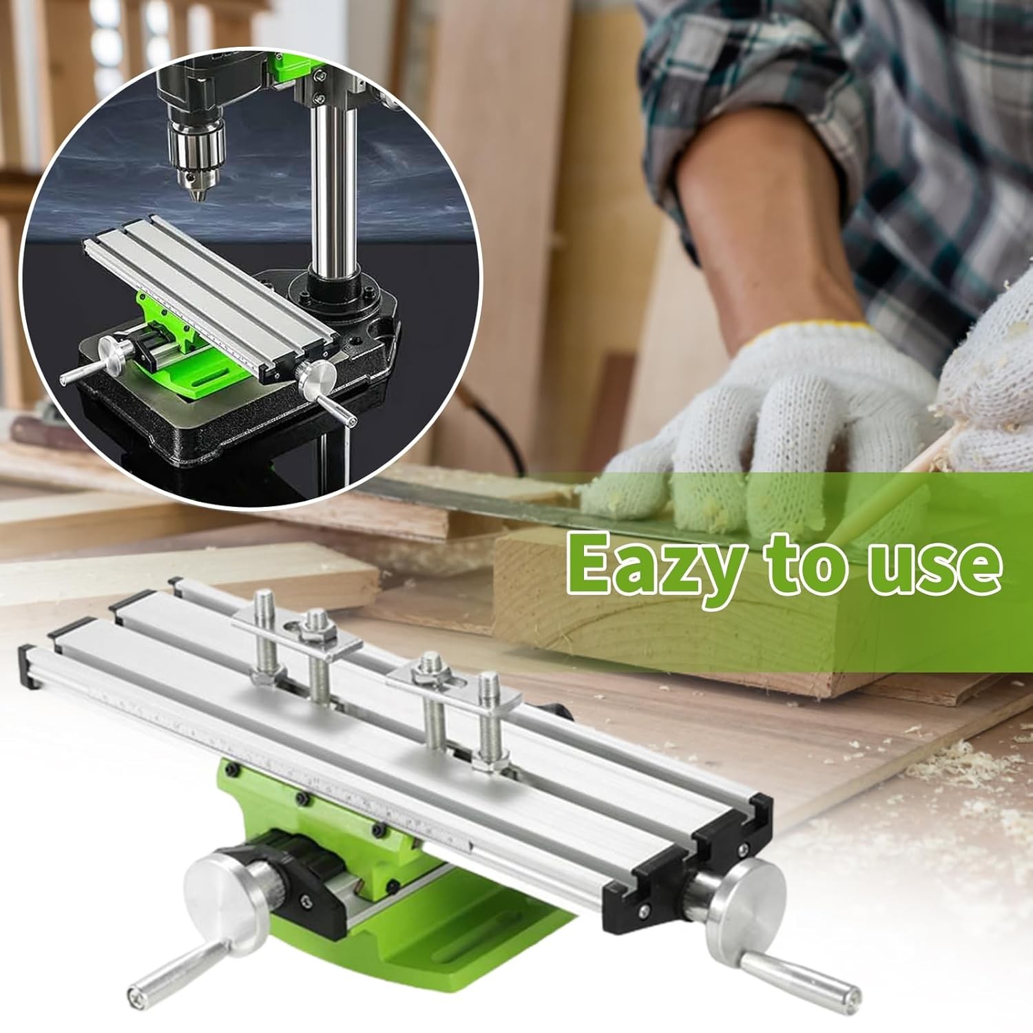 Mini Milling Machine Worktable 12.2" Compound Slide Table Cross Slide XY Table