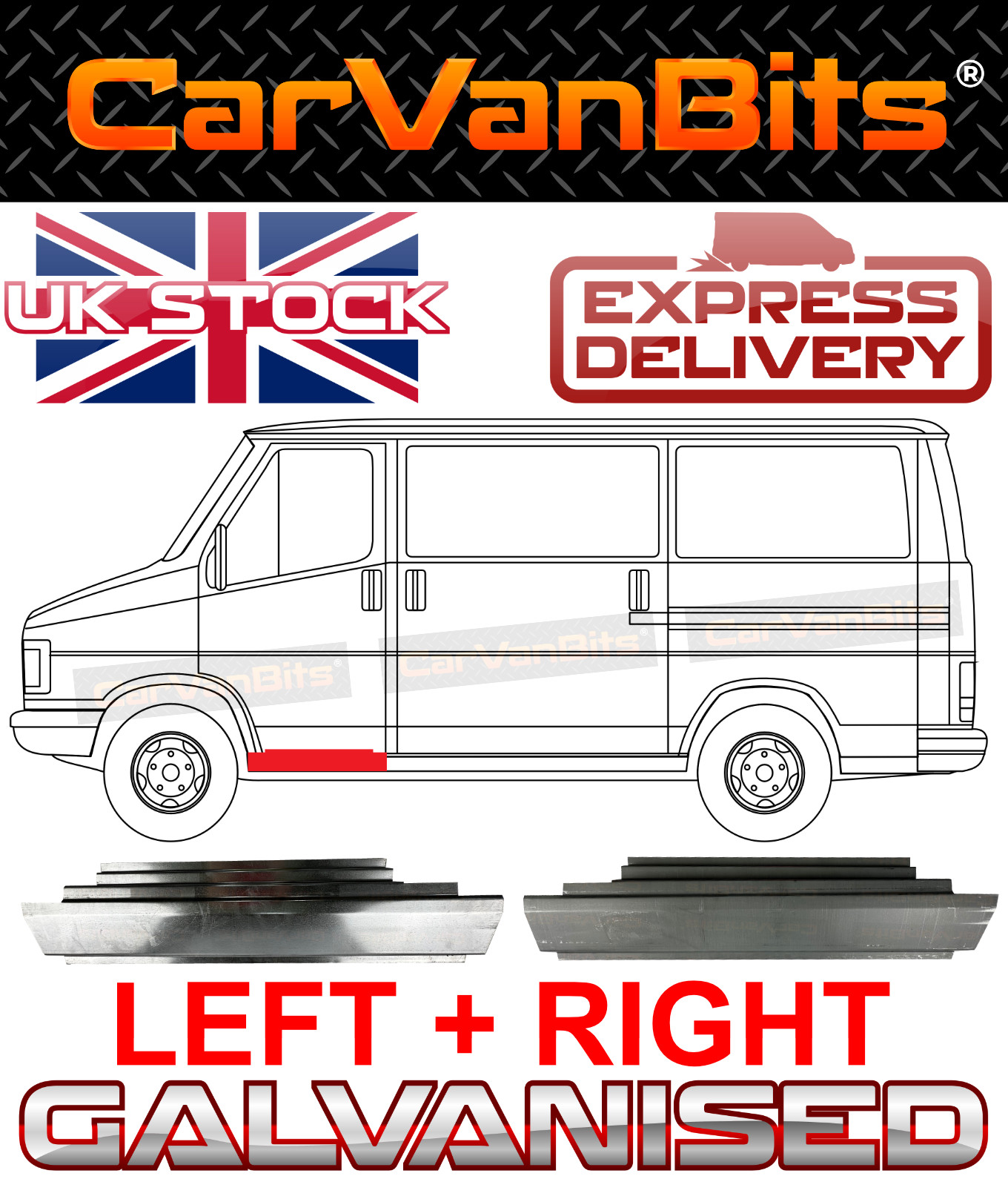 FOR CITROEN C25 PEUGEOT J5 FIAT DUCATO 81-94 UNDER FRONT DOOR SILL REPAIR PANEL