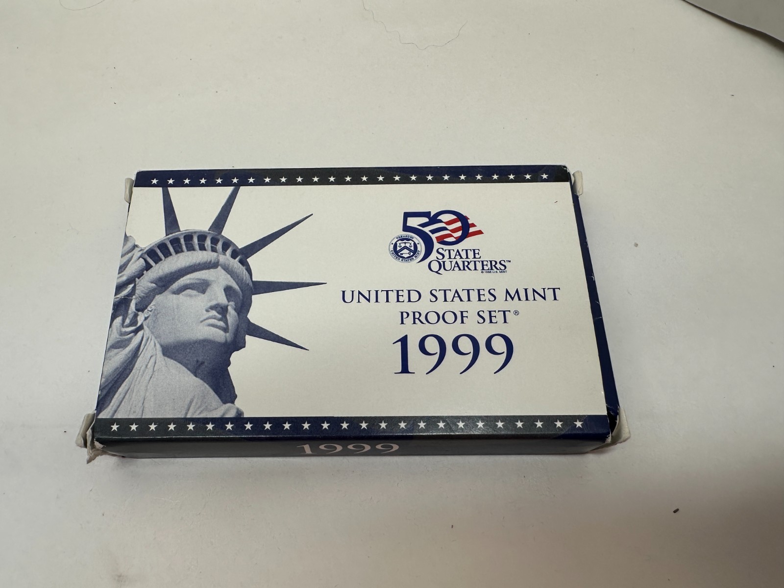1999 S US Mint Proof Set | 9 Coins | 1st Year State Quarters | Box & COA