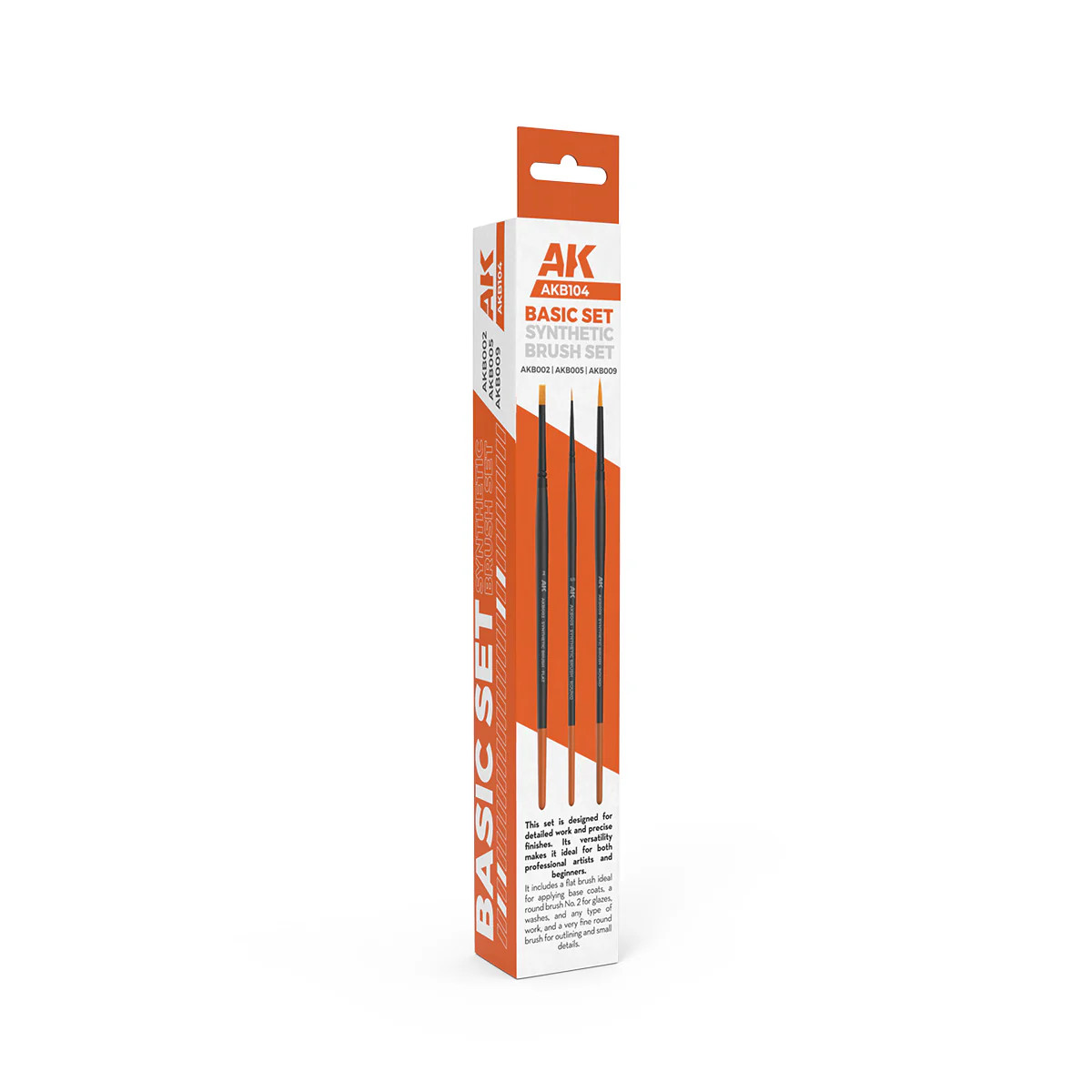 AK Interactive AKB104 Basic Synthetic Brushes Set