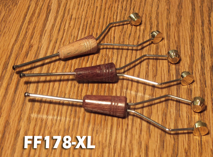 Ceramic Tip Bobbins - Set of 3, Wood Handle Bobbin w/Long Tube  FF178-XL