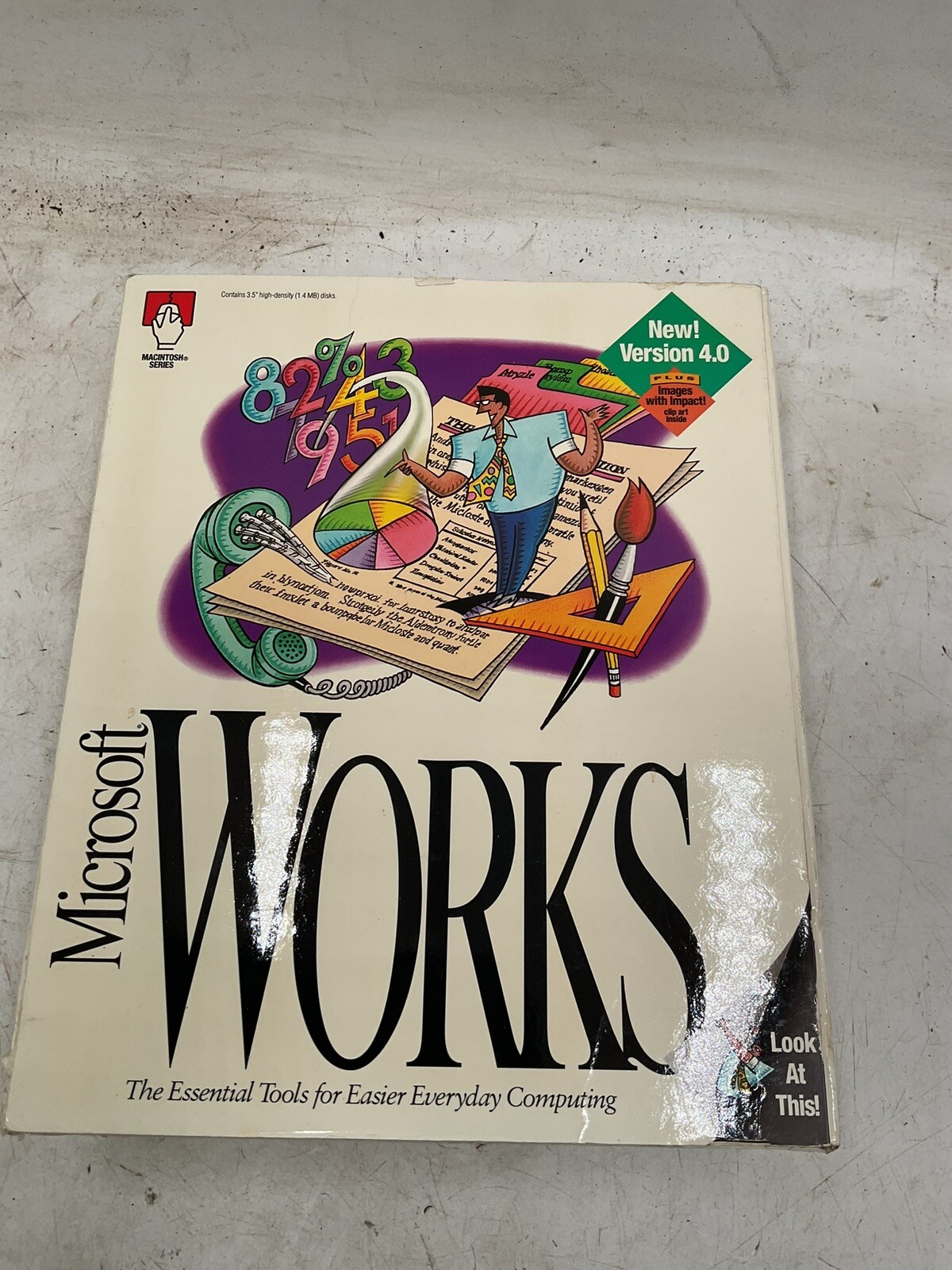 Microsoft Works Version 4.0 Vintage 1994 Macintosh Computer Promo Sample New