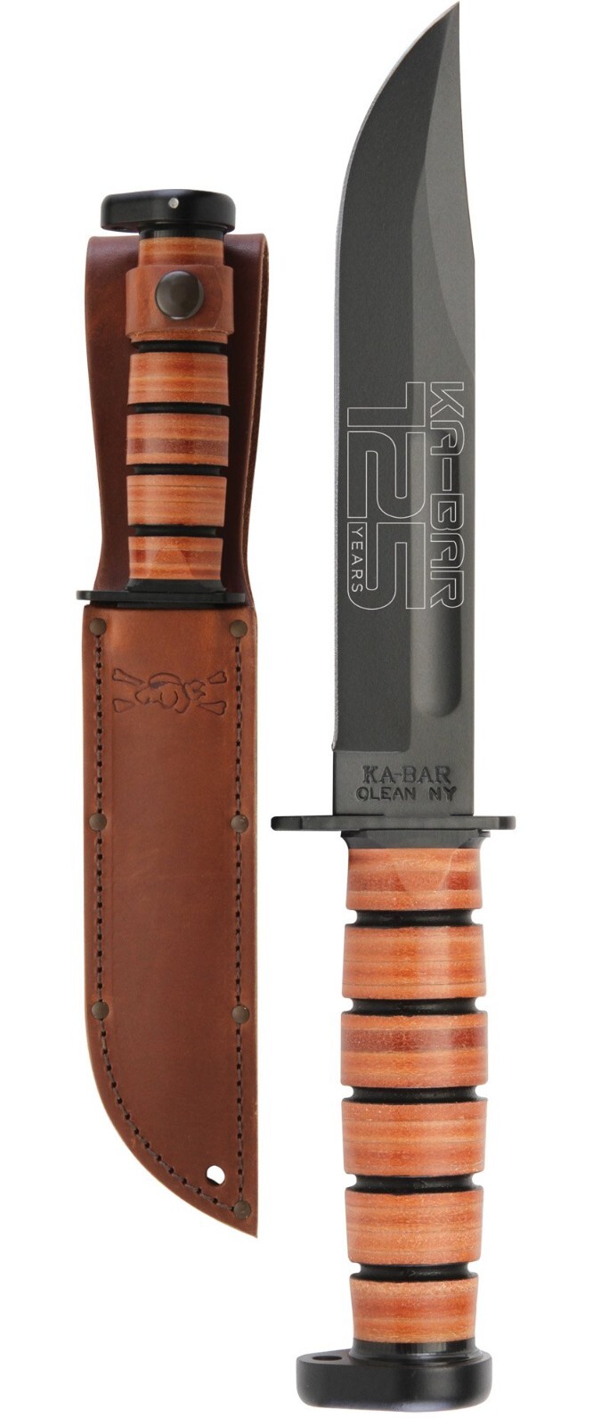 Kabar Dog's Head 125th Anniversary Knife w/ Leather Sheath 9228