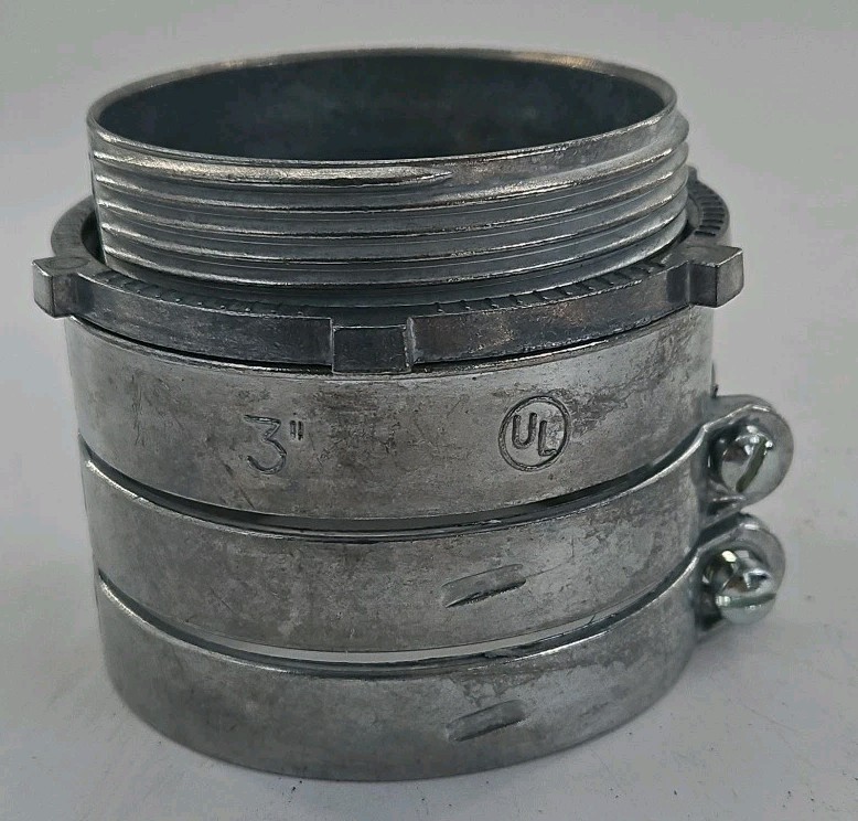 3" Flex Squeeze Connector - Zinc Plated - Lot of 10