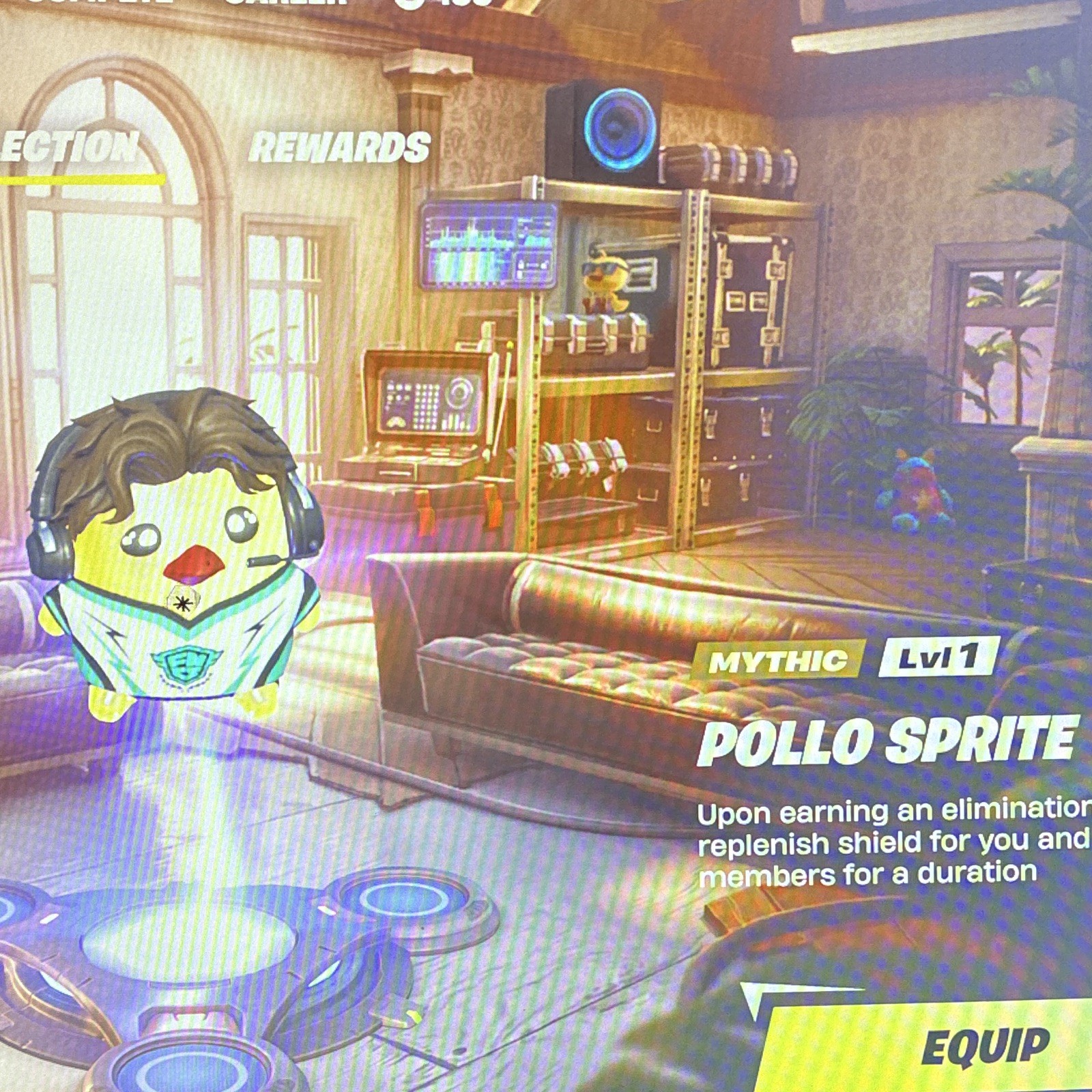 Fortnite Pollo Sprite Mythic Lv1 & Lootin' Llama Sprite Legendary Lv1