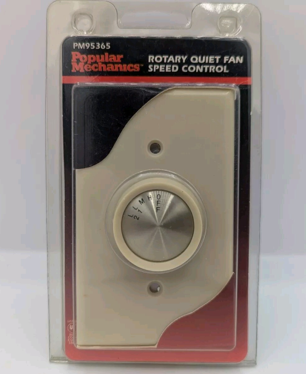 Popular Mechanics Rotary Quiet Fan Speed Control PM95365 120 V Single Pole NEW