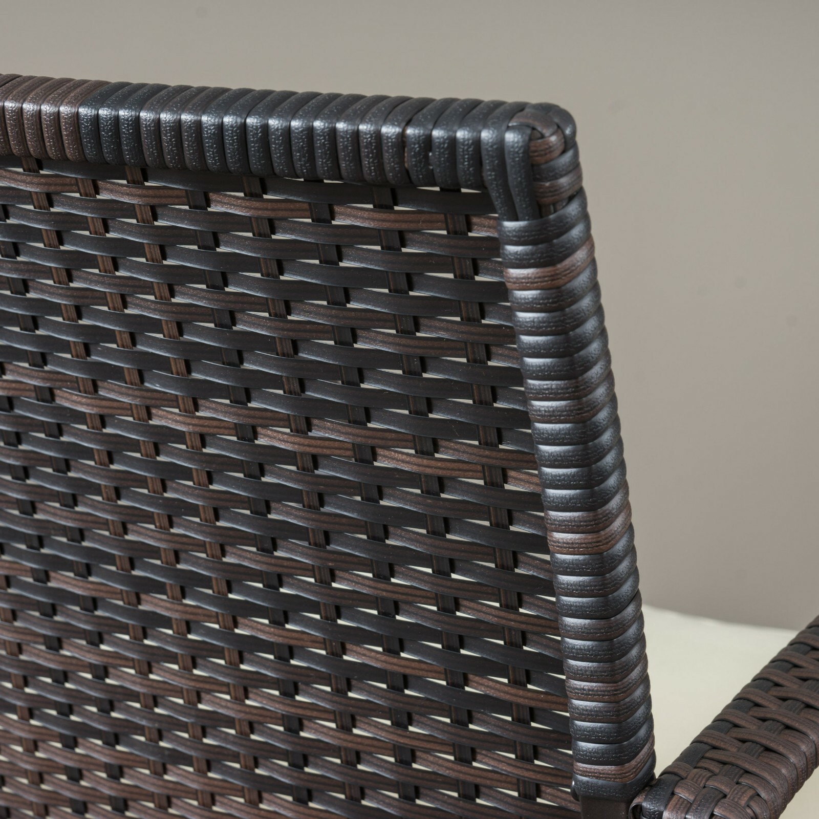 Carmela Outdoor 5pc Multibrown Wicker Dining Set