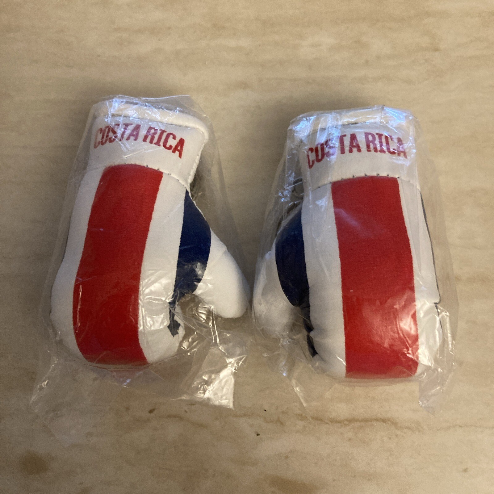 Costa Rica Country Flag Mini Boxing Gloves Pair Keychains
