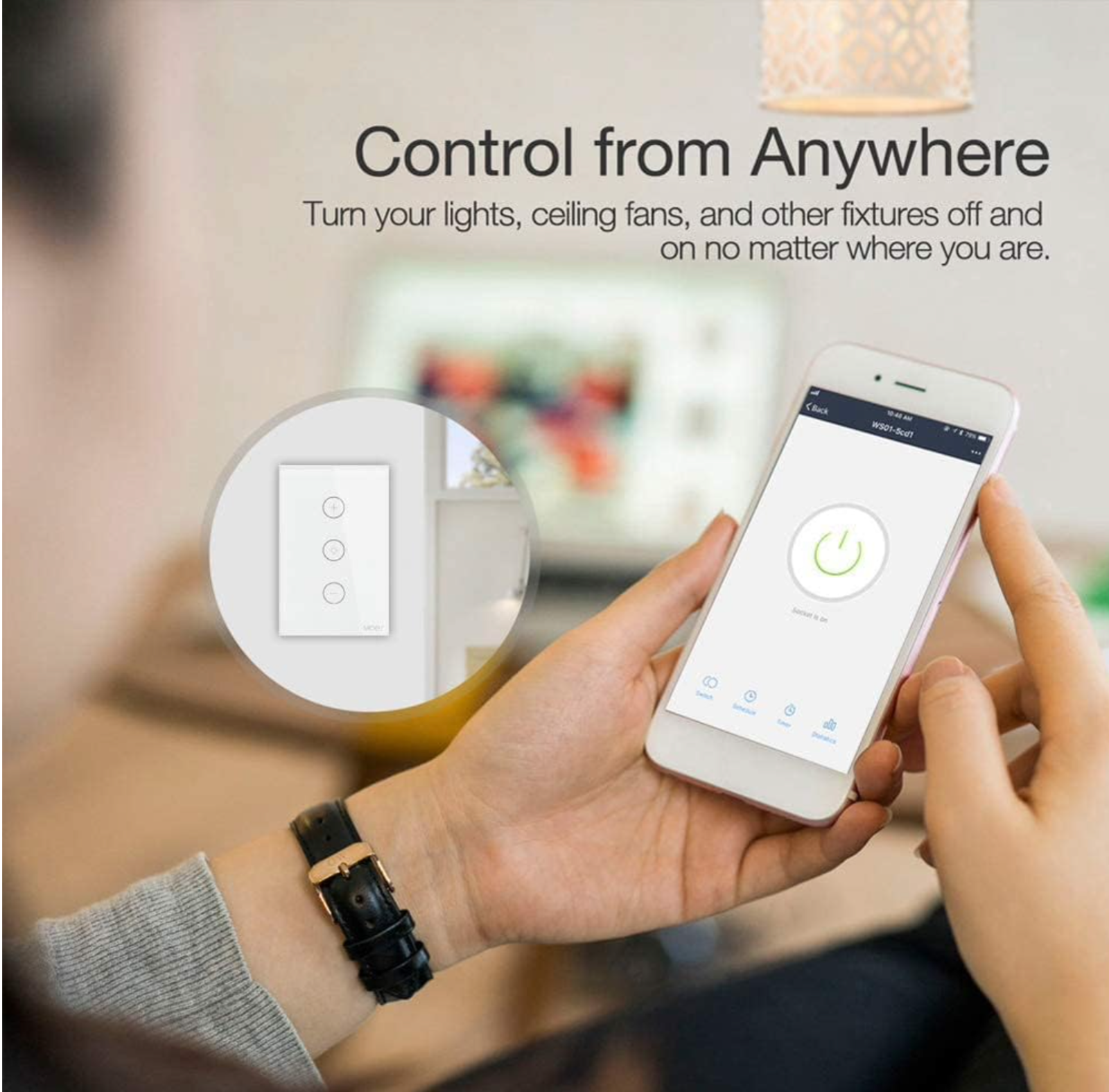 AvatarControls 1-3Gang or Dimmer Smart Wall Switch Touch Glass Panel AlexaGoogle