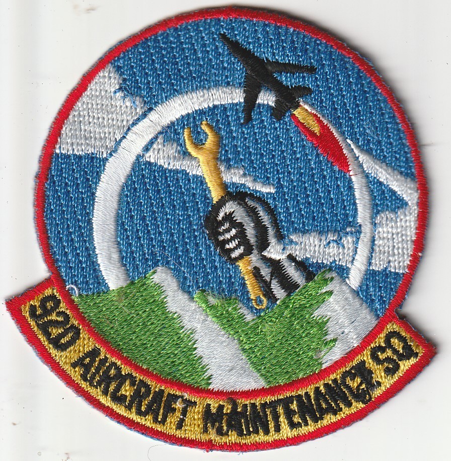 USAF air force 92d Aircraft Maintenance Sqn Fairchild AFB Washington patch