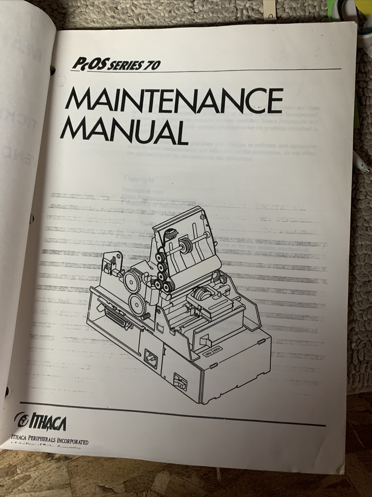 Smart Printer Pcos 70 Series original ARCADE video game manual