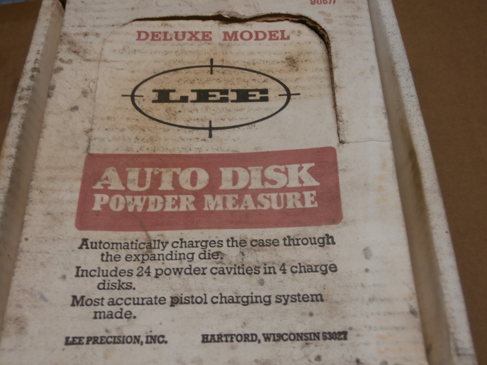 LEE AUTO -DISK POWDER MEASURE COMPLETE DISKS WITH BOX & GUIDE # 90577