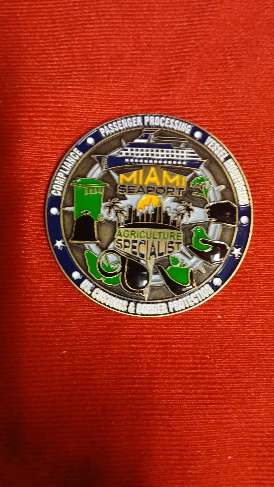 CBP Customs & Border Protection Agriculture Compliance Challenge Coin