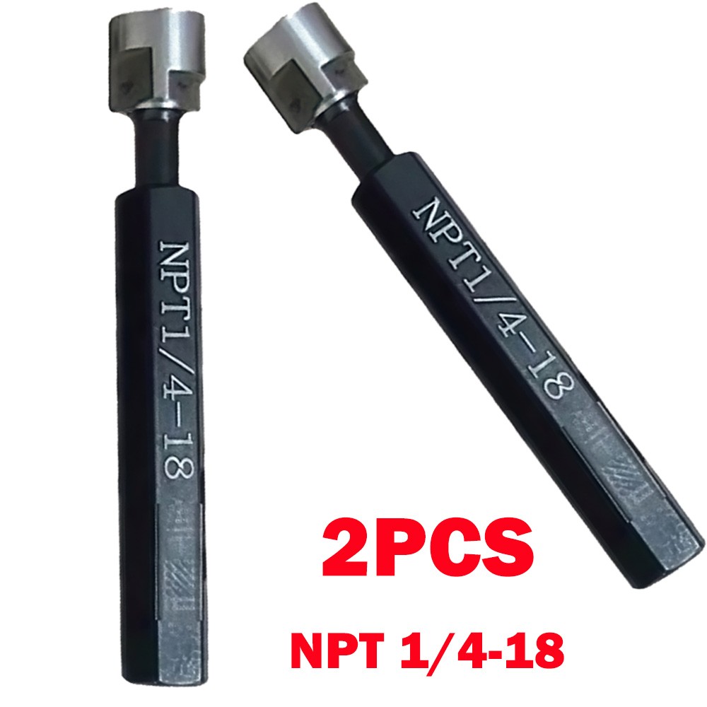 2Pcs Bearing Steel NPT 1/4-18 Taper Pipe Plug Thread Gage Gauge NPT 1/4 US