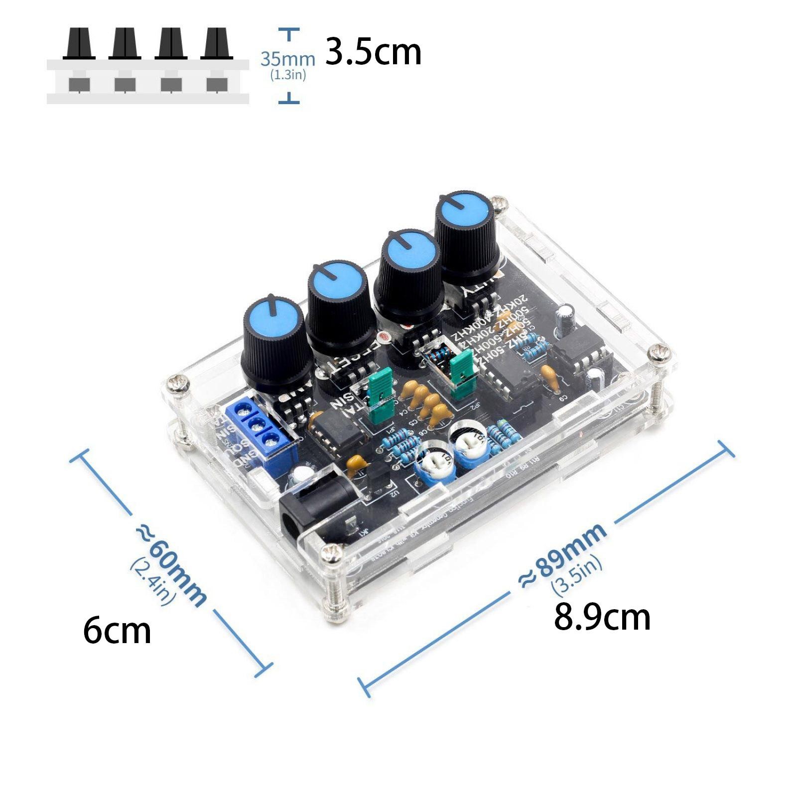 ICL8038 Low Frequency Signal Generator DIY Kit Acrylic Shell Xr2206 Version