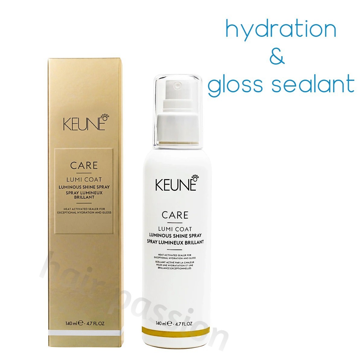 Keune Care Lumi Coat Luminous Shine Spray 4.7fl oz. /140 ml-new in a box