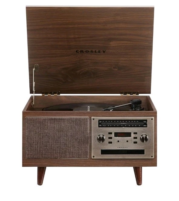 Crosley Serenade 8-in-1 Multi-Format Record Player with Bluetooth, 3-Spd Phono