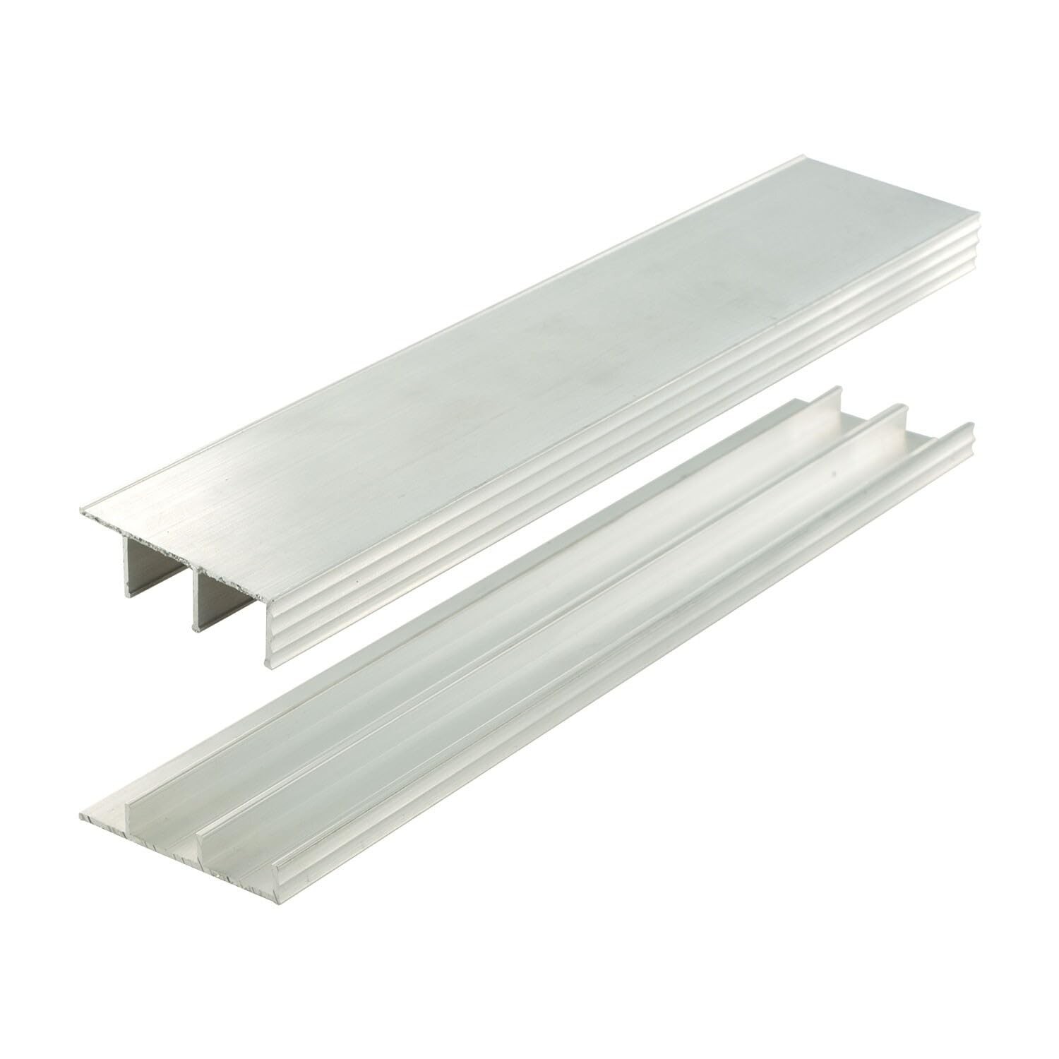Outwater 48In Aluminum Sliding Door Track For 1/2In Wood Panels Mill Finish