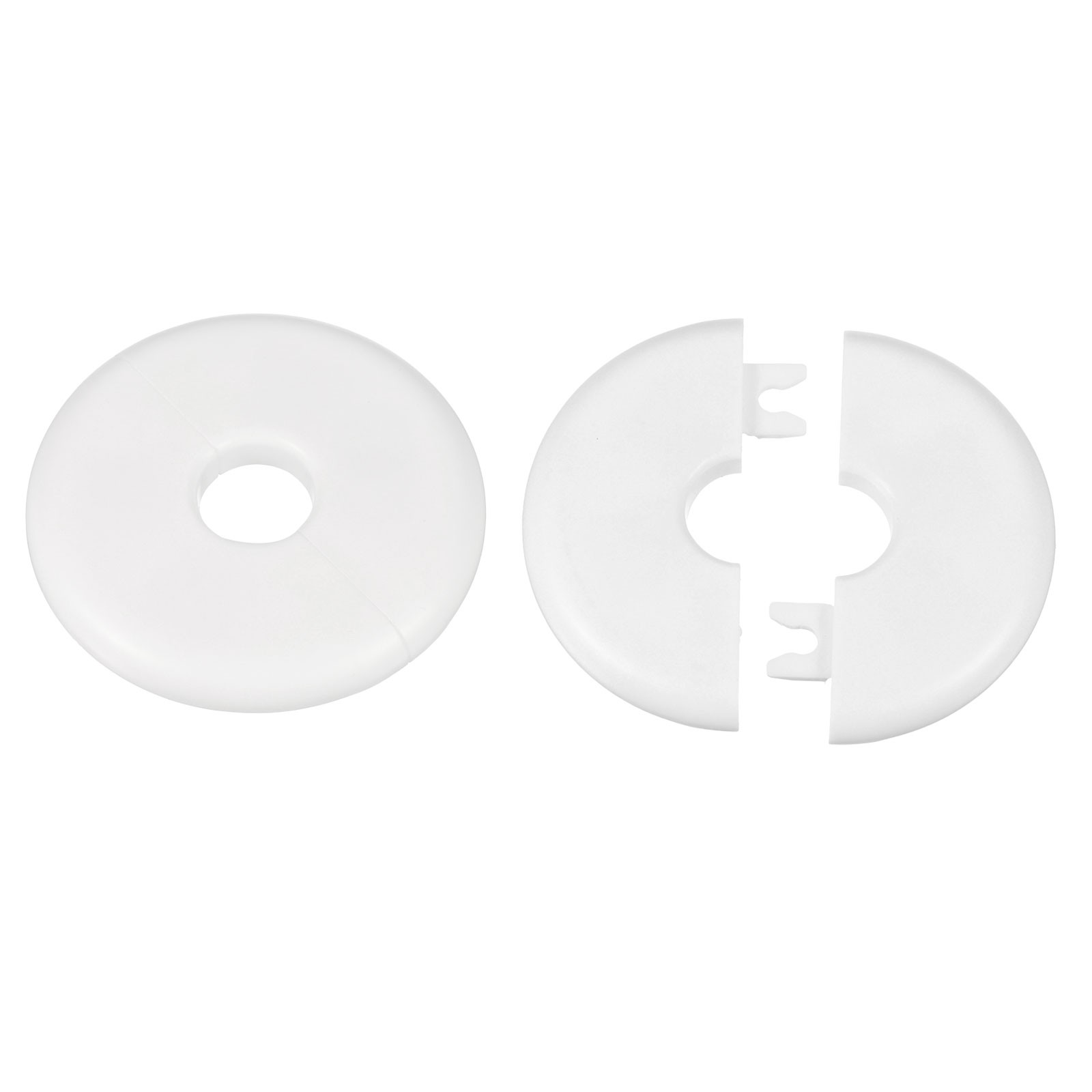 2pcs Wall Split Flange 16.5mm/0.6" Self-Adhesive Plumbing Cover Plates, White