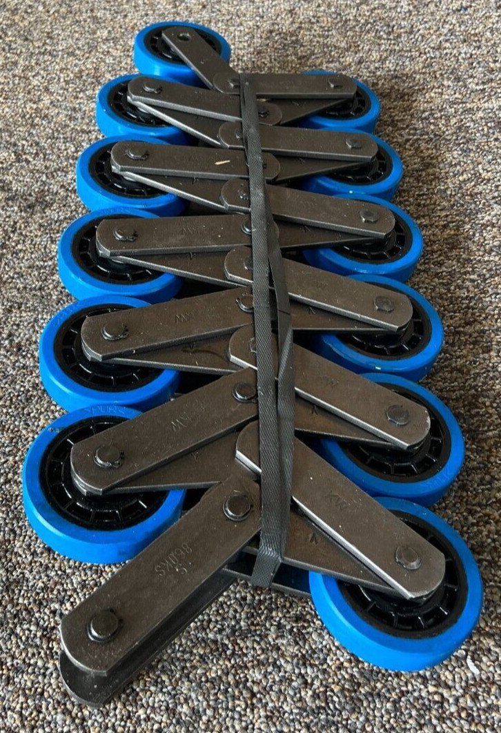 Step Up Chain Blue Wheel / Gray Bracket KW S 860KS Roller Link Pallet