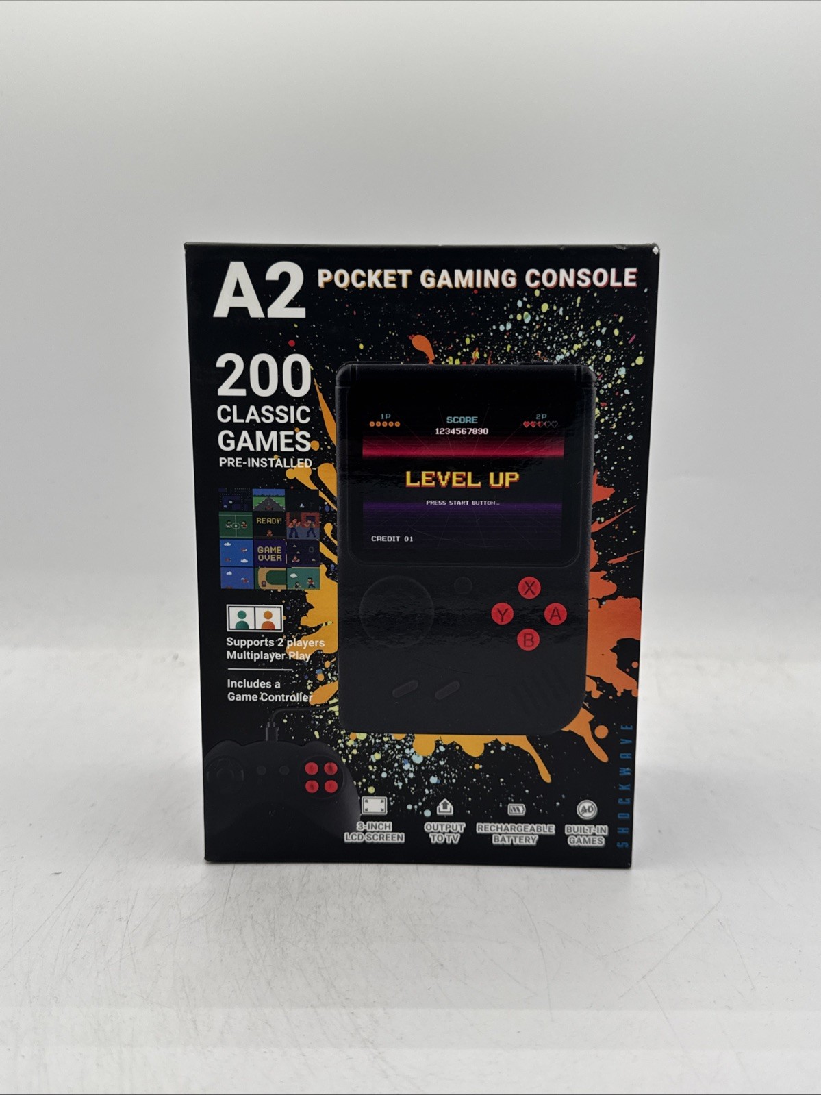 A2 Pocket Gaming Console with 200 Classic Games Pre Installed Ready to Play