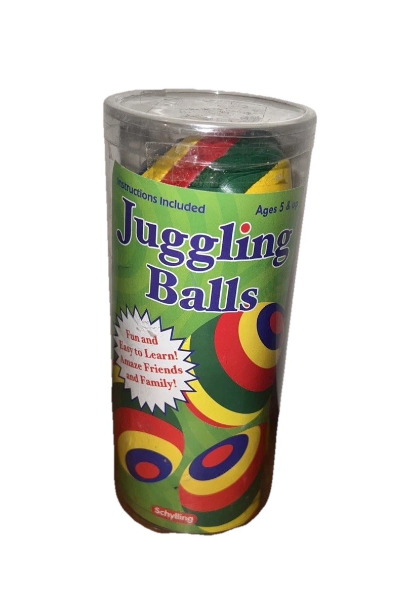 Schylling Juggling Balls Multicolored 3pk Fun Easy To Learn With Instructions