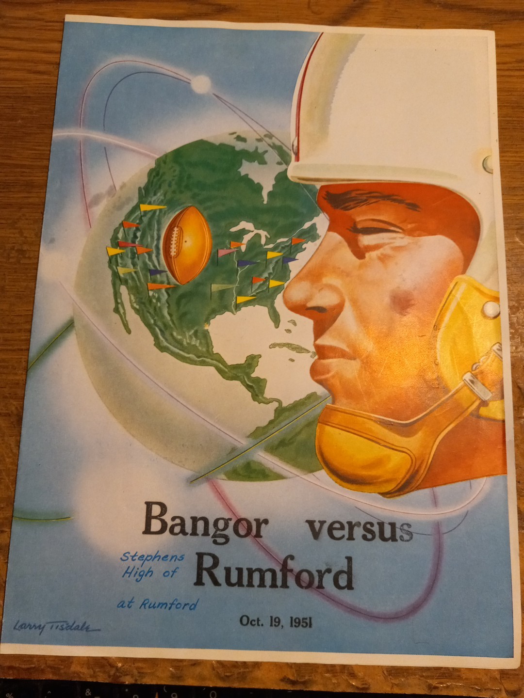 1951 Bangor vs. Rumford footbal program High School Maine