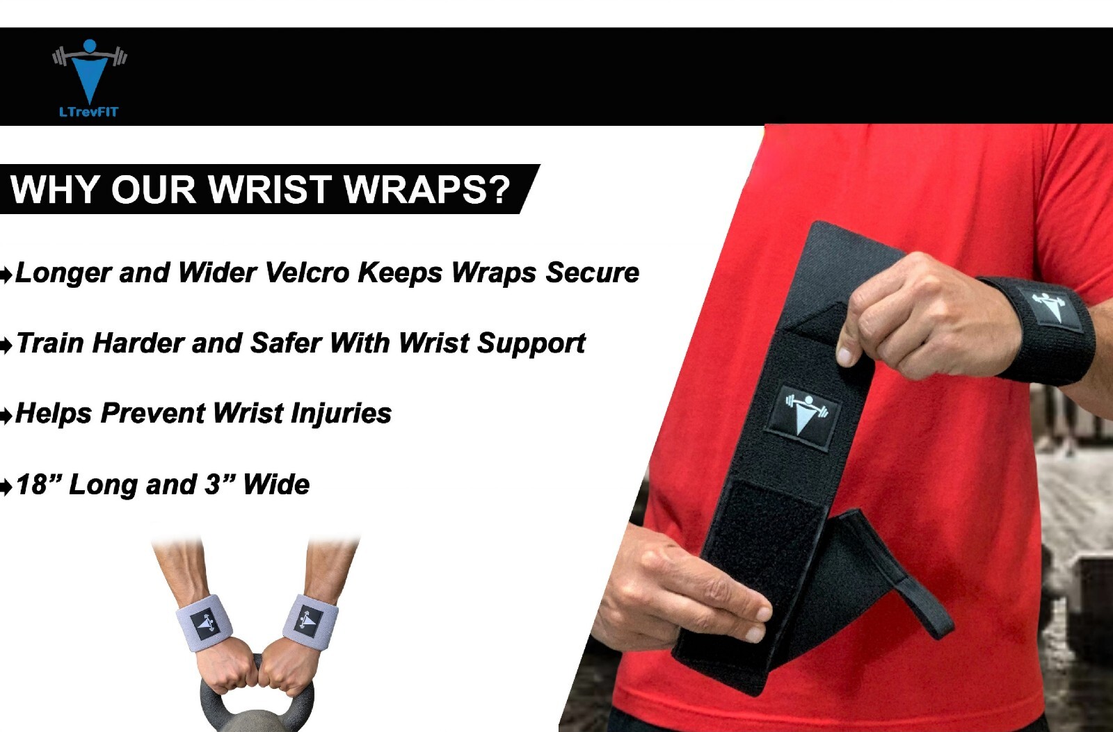 Weight Lifting Wrist Wraps Power Training Gym Workout Support Strap Workout Home