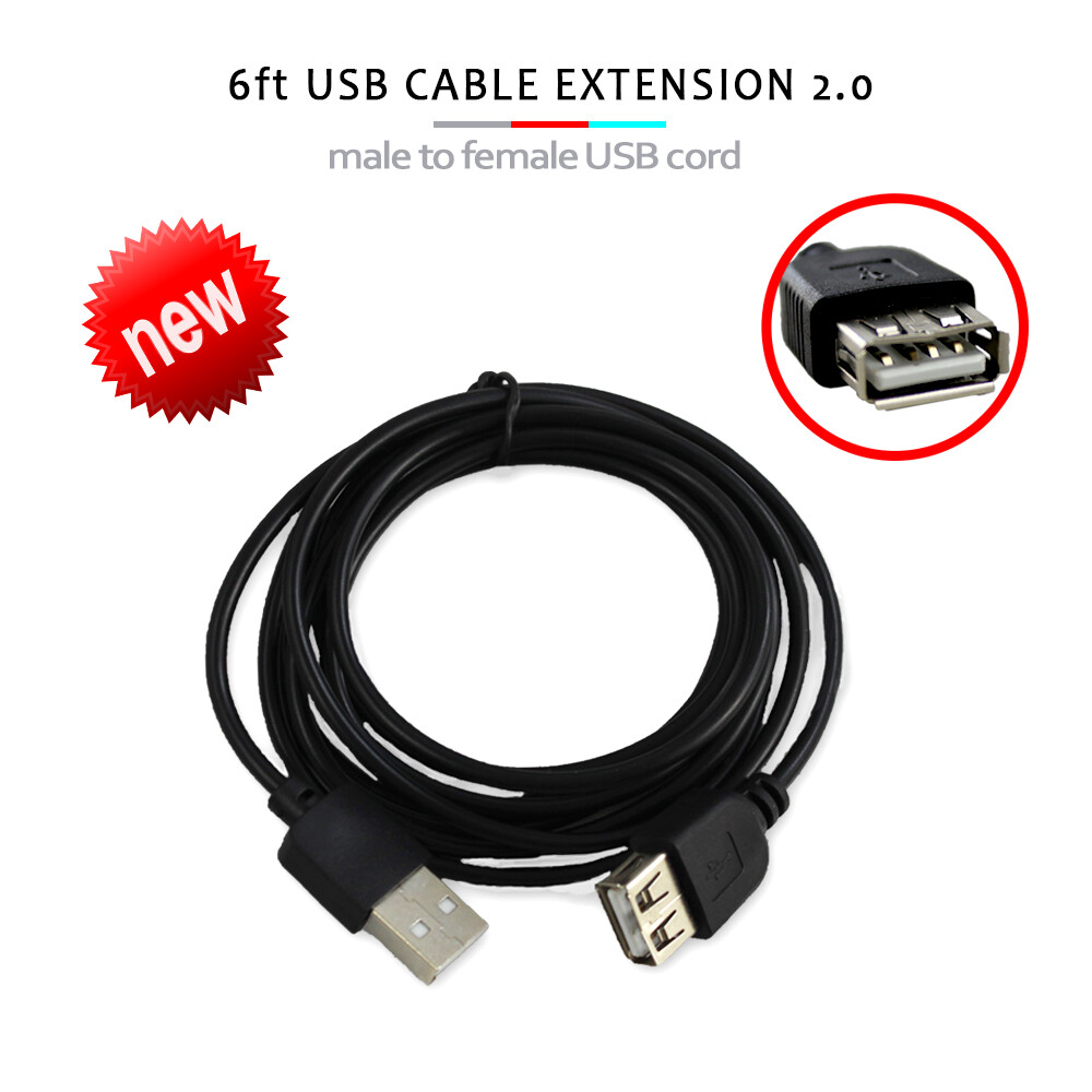 B2G1 Free USB 6FT MINI 2.0 A Male to A Female Extension Cord M/F Extender Cable